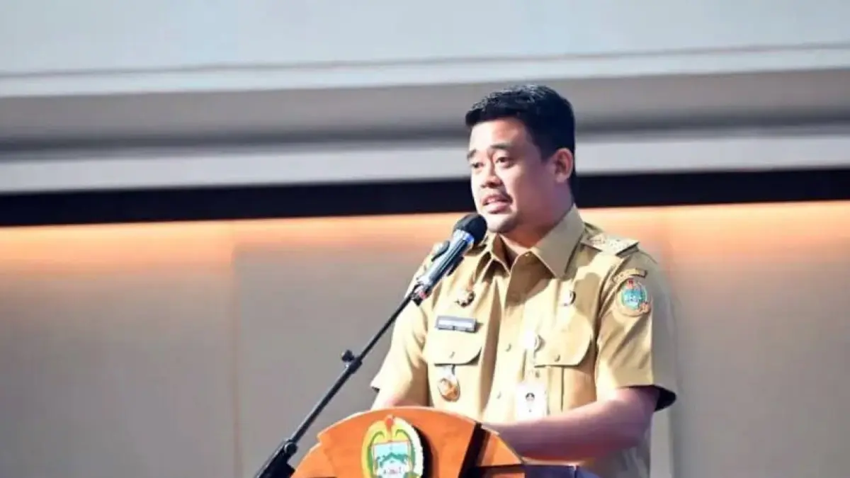 Gubernur Sumatera Utara Muhammad Bobby Afif Nasution saat menghadiri Rakor Optimalisasi PAD se-Sumut di Medan.