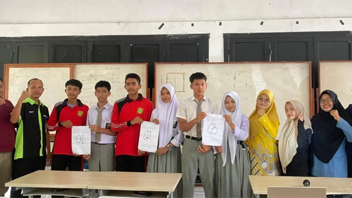 Tiga kandidat Ketua OSIS SMKN PP 1 Kualuh Selatan.