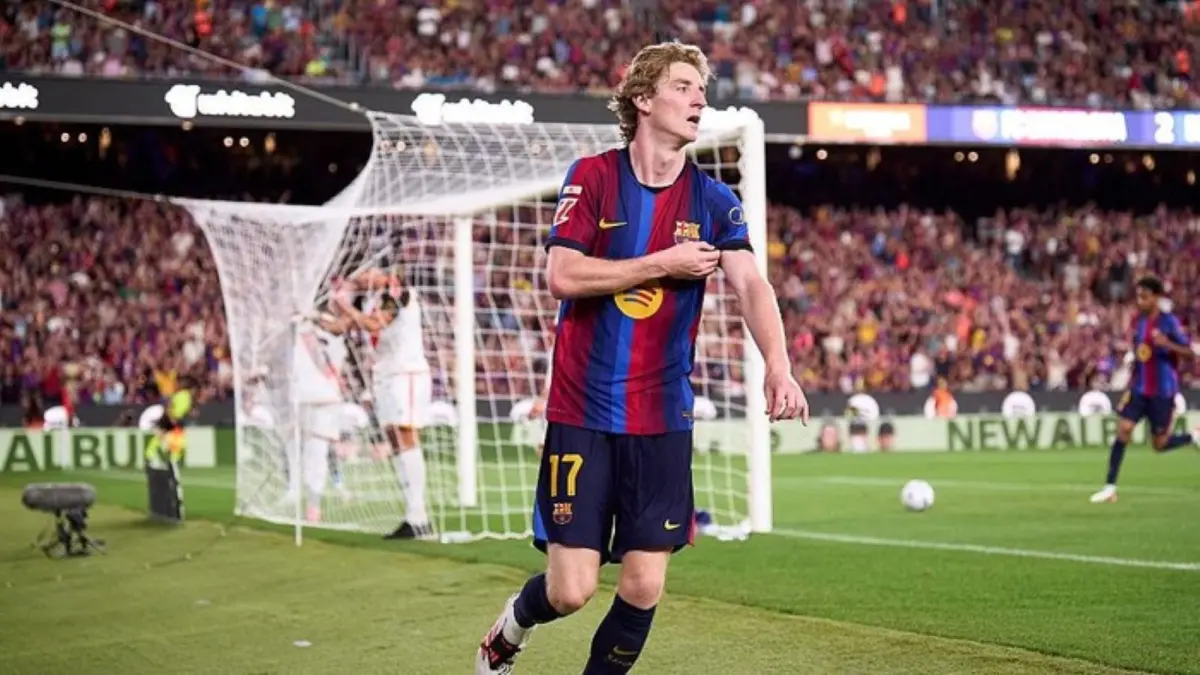 Anthony Gordon tampil gemilang bersama Barcelona. Winger Inggris itu sudah mengoleksi empat assist dalam dua pertandingan awalnya bersama Blaugrana.