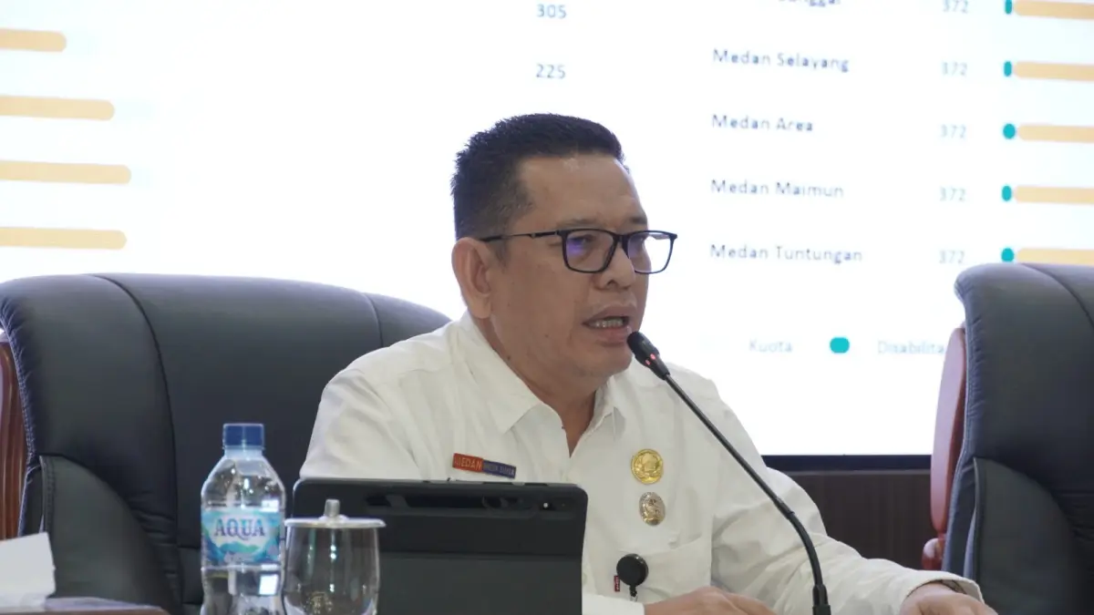 Kepala Dinas Sosial Kota Medan Khoiruddin Rangkuti. Ia menegaskan penentuan dan perubahan peringkat desil DTSEN merupakan kewenangan BPS.