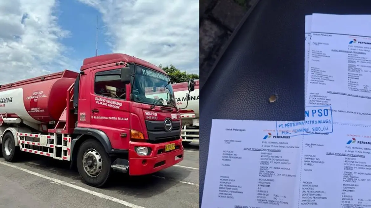 Mobil tangki BBM - Ilustrasi. Dokumen pengirimannya dipersoalkan karena mencantumkan tujuan berbeda.