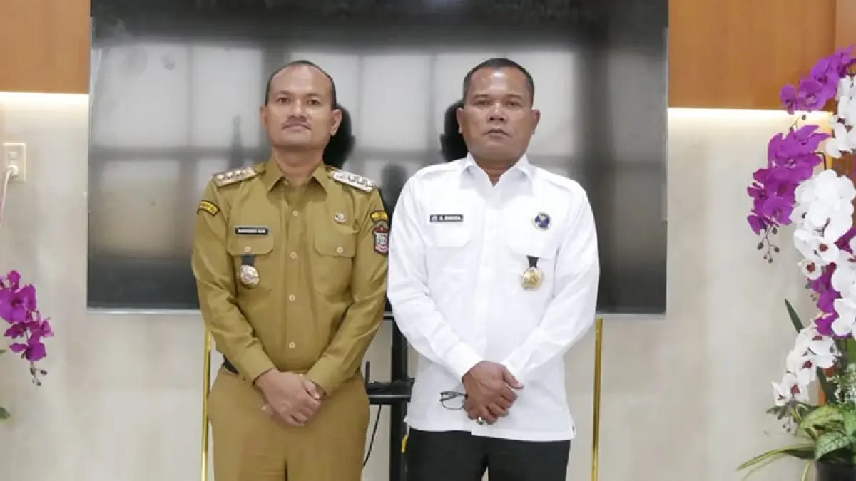 Wali Kota Mahyaruddin Salim dan Kepala BNNK Letkol Laut Sahala Sinaga.