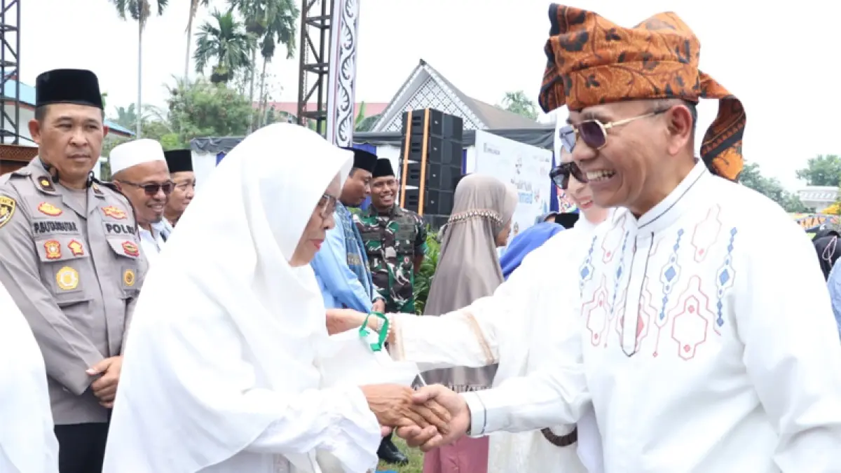 Bupati Simalungun Dr H Anton Achmad Saragih saat peringatan Maulid Nabi Muhammad SAW Tahun 1448 H/2026 M.