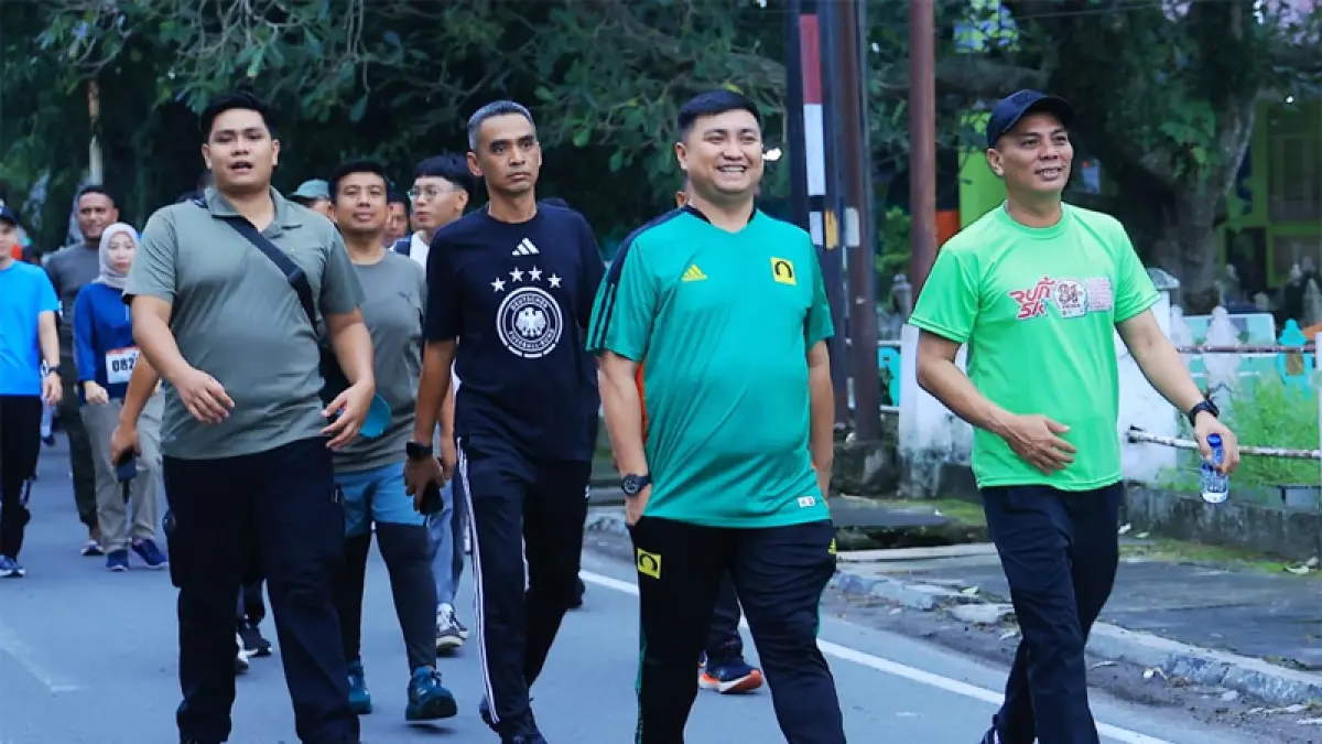 Bupati Labura Dr. H. Hendriyanto Sitorus, turut ambil bagian dalam kegiatan Fun Run 5K HUT ke-81 TNI di Kota Medan.