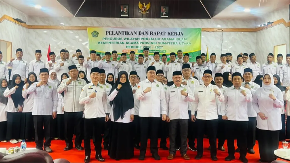 Pelantikan dan pengukuhan Pengurus Kelompok Kerja Penyuluh (POKJALUH) Sumatera Utara periode 2026–2029.