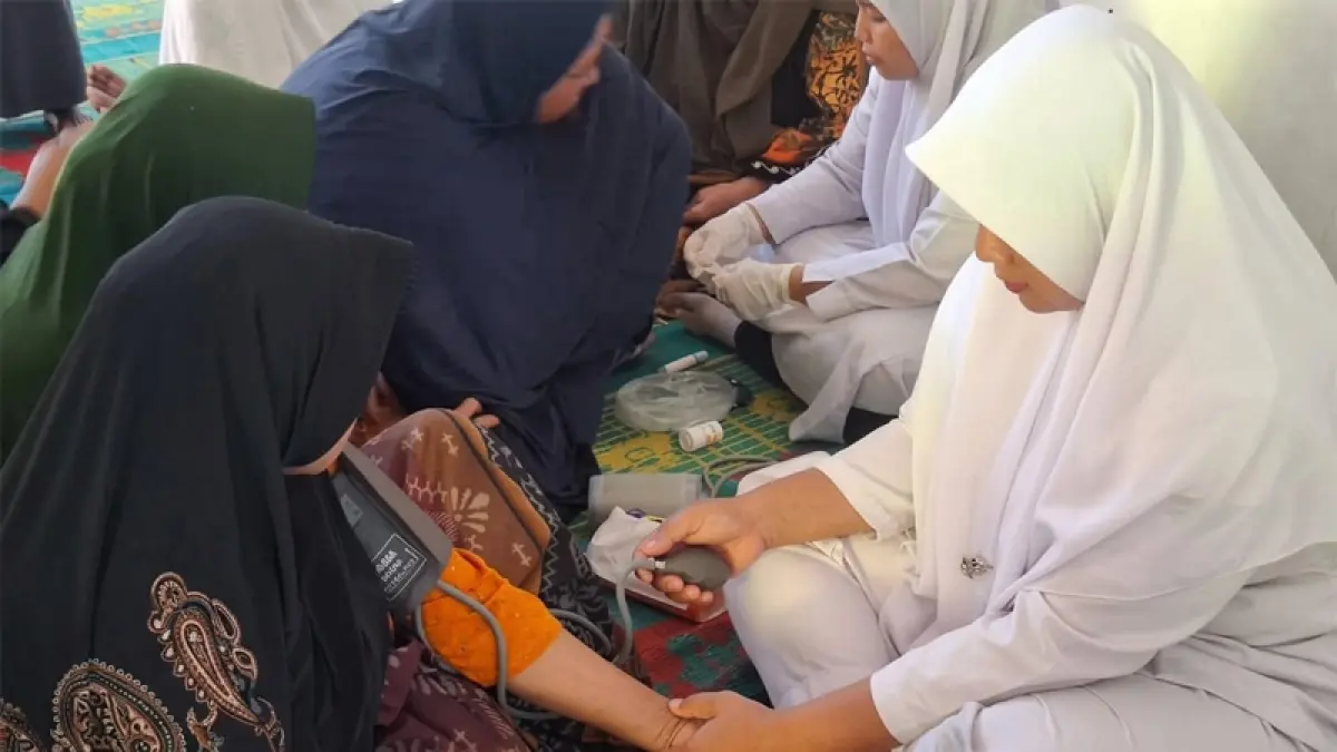 UPTD Puskesmas Kampung Pajak melaksanakan pengobatan gratis bagi masyarakat.