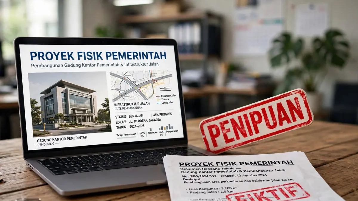 Penipuan proyek - Ilustrasi. (meta ai)