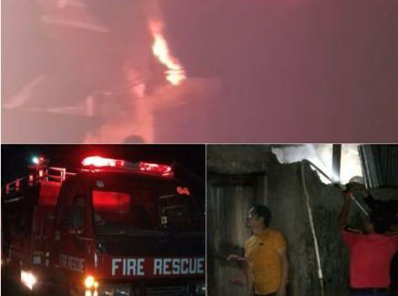 Rumah warga di Jalan Sudirman, Gang Masjid, Desa Huta Padang, Kecamatan Hutaimbaru, Kota Padangsidimpuan, terbakar Sabtu (26/6 2021).