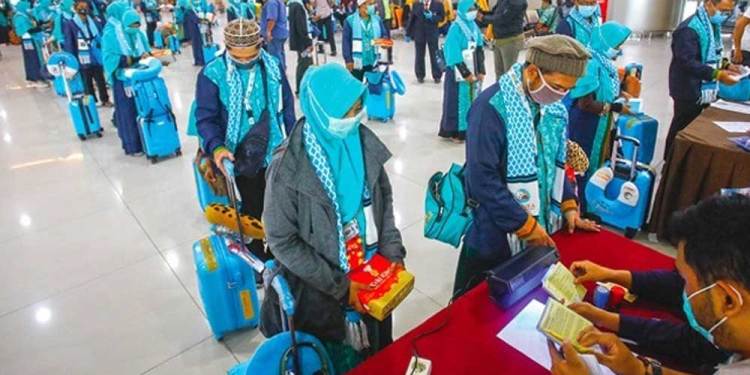 ILUSTRASI: Suasana pelaksanaan ibadah umroh di masa pandemic Covid-19.