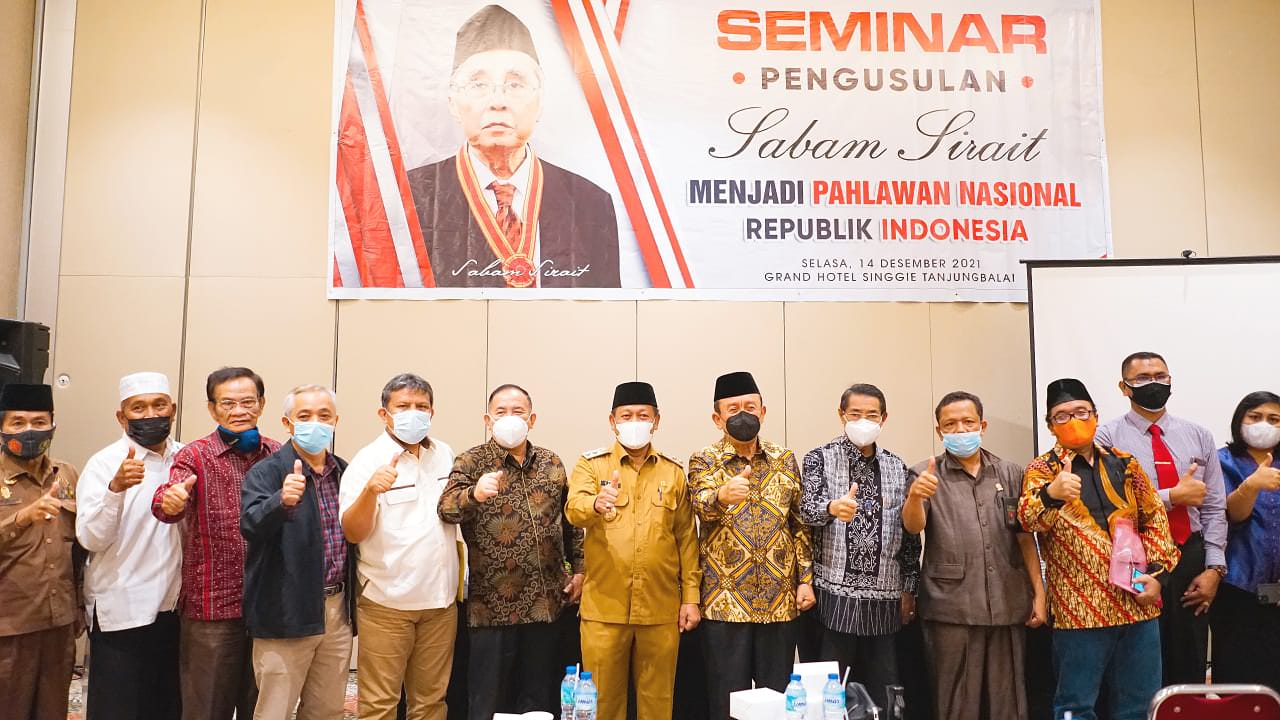 Seminar pengusulan Almarhum Sabam Sirait untuk ditetapkan sebagai Pahlawan Nasional. (istimewa)