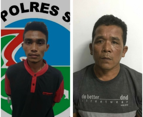 Dua tersangka pemilik narkoba yang diamankan Polres Sibolga.