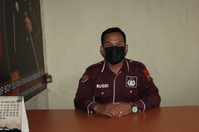 Foto: Matius Gea/MetroDaily Kasubbag Humas Polres Siantar AKP Rusdi Ahya.