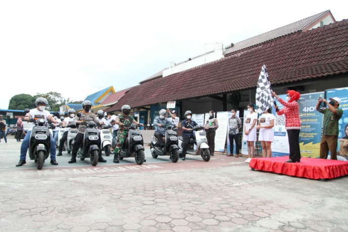 Peresmian Komunitas Pengendara Kendaraan Listrik Kota Pematangsiantar.