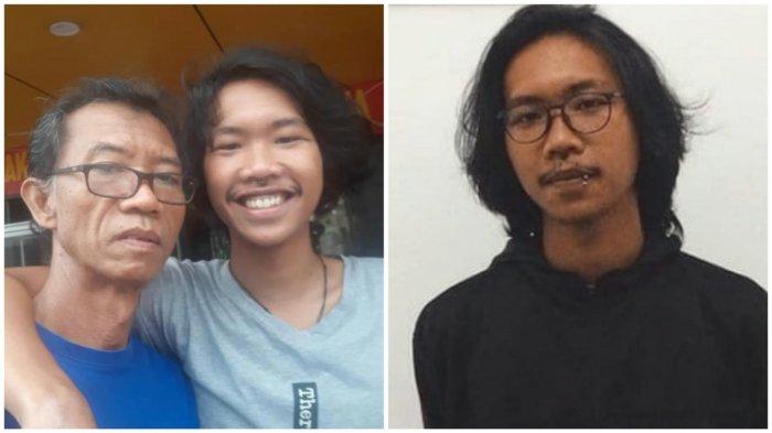 David Siallagan, mahasiswa asal Siantar, berfoto bersama ayahnya semasa hidup.