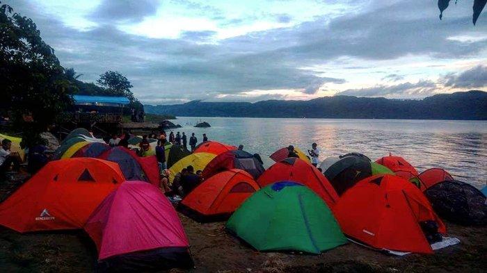 Masuki Tahun Ketiga, Festival 1000 Tenda Kaldera yang Digelar di Desa Meat Balige Usung Konsep Anyar. Suasana Festival 1000 Tenda Kaldera di Danau Toba beberapa waktu lalu.