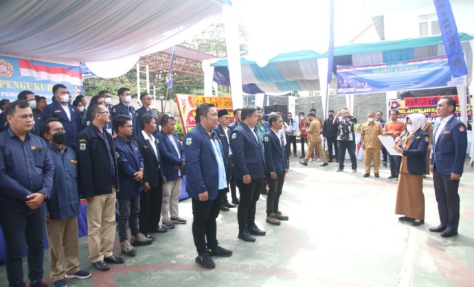 Pelantikan pengurus Karang Taruna Kota Pematang Siantar.