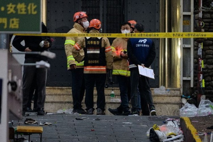 Gang sempit lokasi tragedi Halloween Itaewon di Seoul, Korea Selatan.