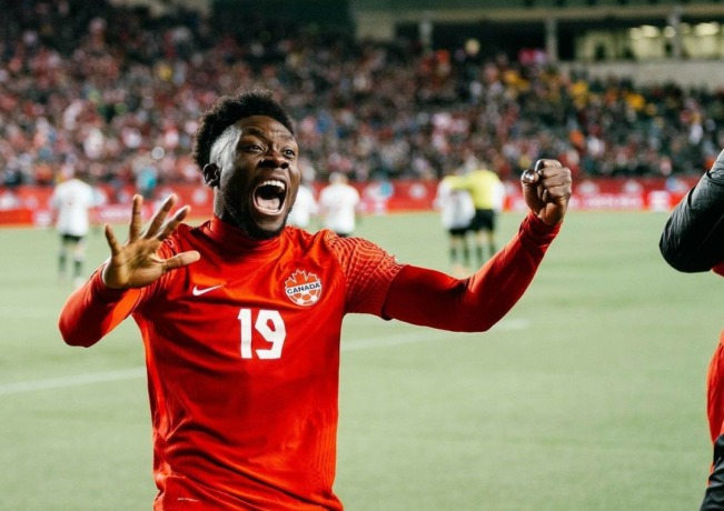 Alphonso Davies, pemain Timnas Kanada.
