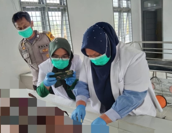 Korban saat di rumah sakit.