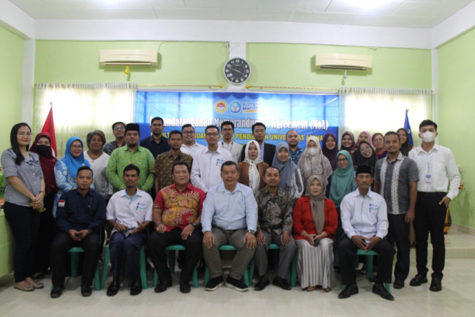 Foto: Penandatanganan MoU FKIP UNA dengan IGI dan 9 Bimbel di Asahan.
