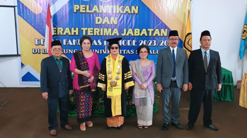 Lima Dekan USI yang dilantik, Rabu (15/3). (f: metro/humas USI)