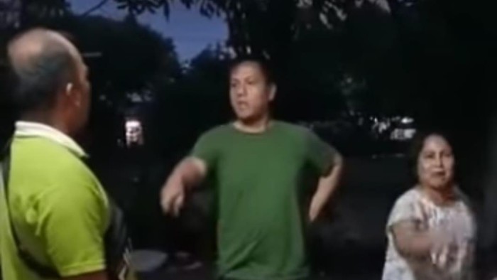 Foto: Cuplikan video cekcok antara Kapolsek dan personel Polres Labuhanbatu.