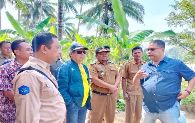 Foto: Antara  Tim Percepatan Pembangunan Daerah meninjau survey calon lokasi pembangunan PLTA di Madina.