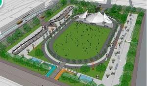 Desain revitalisasi Lapangan Merdeka Medan yang dipublikasi oleh Pemerintah Kota Medan, belum lama ini. IST