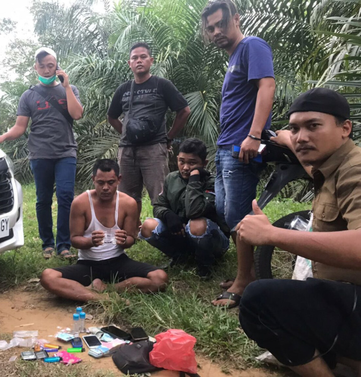Intel kodim 0209/LB mengamankan terduga bandar narkoba.