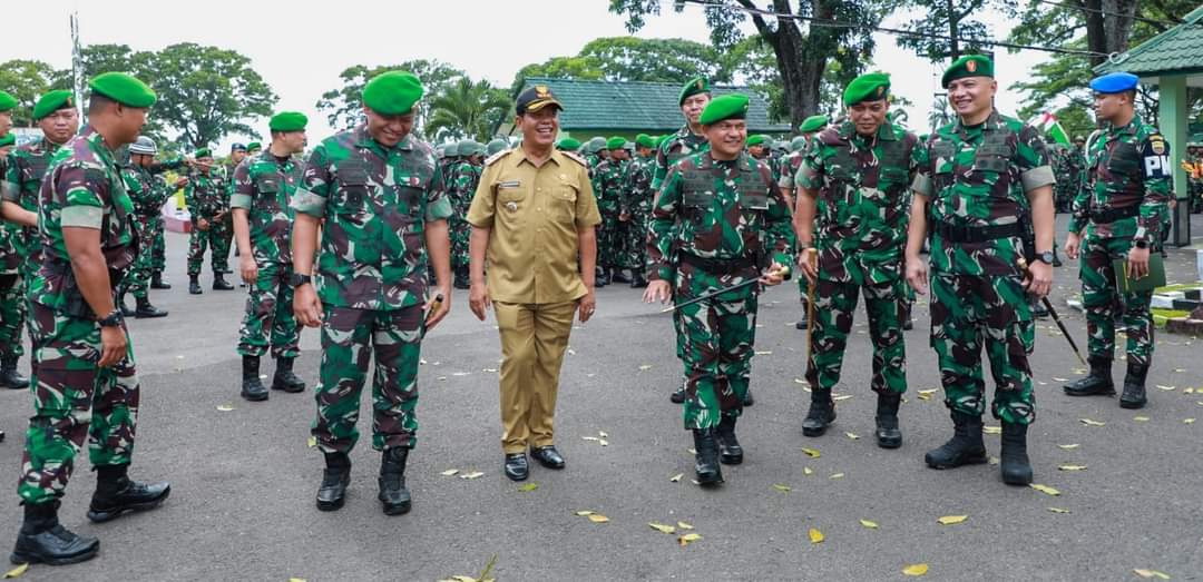 Pembukaan Pelatihan Dasar Kemiliteran Komcad Pertahanan Negara Tahun 2023. (f: Diskominfo simalungun)