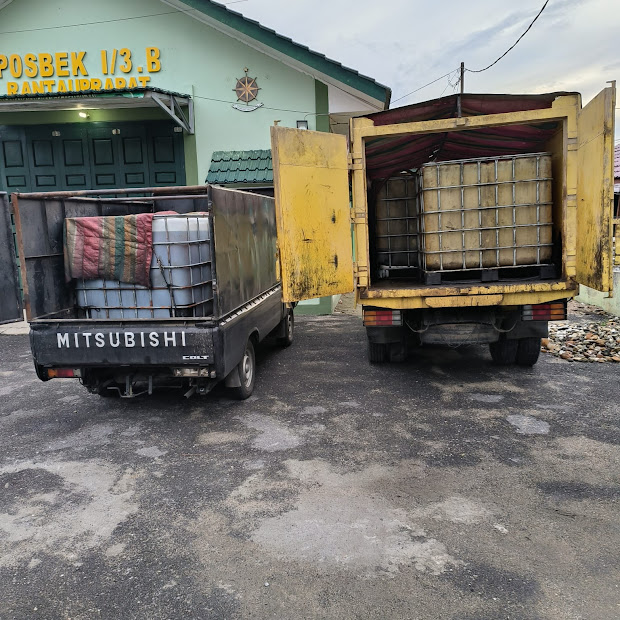 Foto: Lidpamfik Denpom I/1 Pematangsiantar  Barang bukti baby tank berisi BBM subsidi bio solar yang berhasil diamankan personil Lidpamfik Denpom I/1 Pematang Siantar.