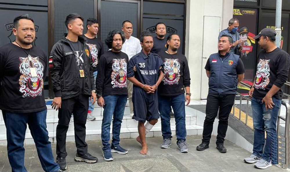 Foto: Dok Polisi  Pelaku mutilasi dan cor semen pengusaha air minum isi ulang di Semarang ditangkap.