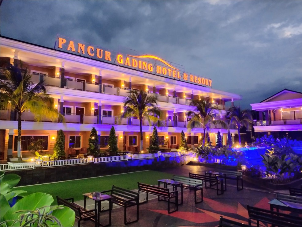Pemandangan gedung Pancur Gading Hotel dan Resort di Desa Kuala Sememe, Namorambe, Deli Serdang. Ist