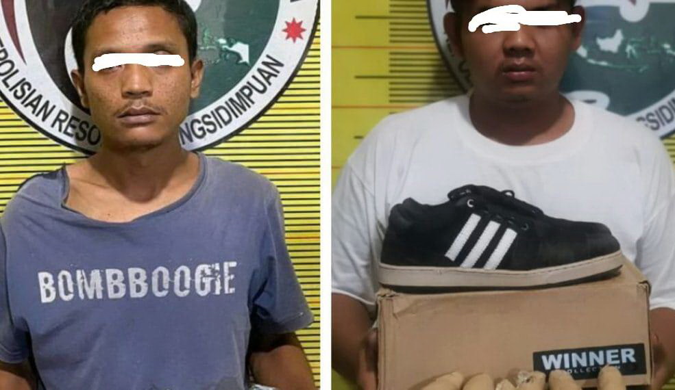 Dua pria berhasil ditangkap oleh Satres Narkoba Polres Psp. (Foto: Dok Polres Padangsidimpuan)