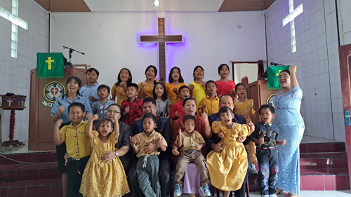 Anak-anak Sekolah Minggu HKIP Sion Simpang Dua Pematang Siantar.