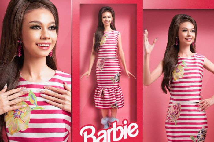 Yuki Kato Cosplay jadi Barbie.