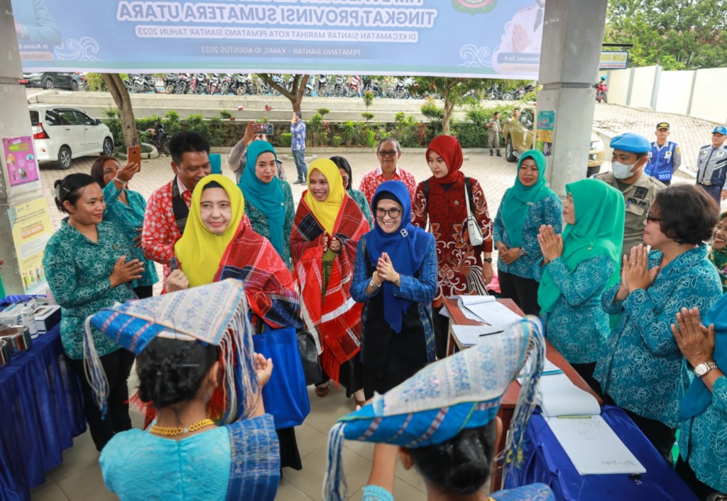 Walikota Siantar menghadiri acara Evaluasi Pelaksana IVA Test Kecamatan Siantar Marihat.