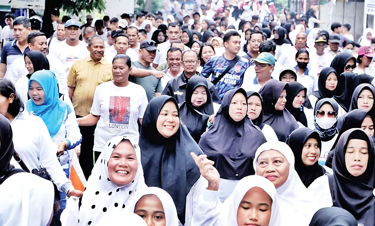 Car Free Day di Perdagangan, Kecamatan Bandar, Kabupaten Simalungun.