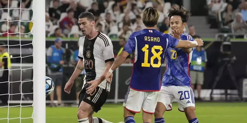 Jepang hajar Jerman dengan skor telak 1-4.