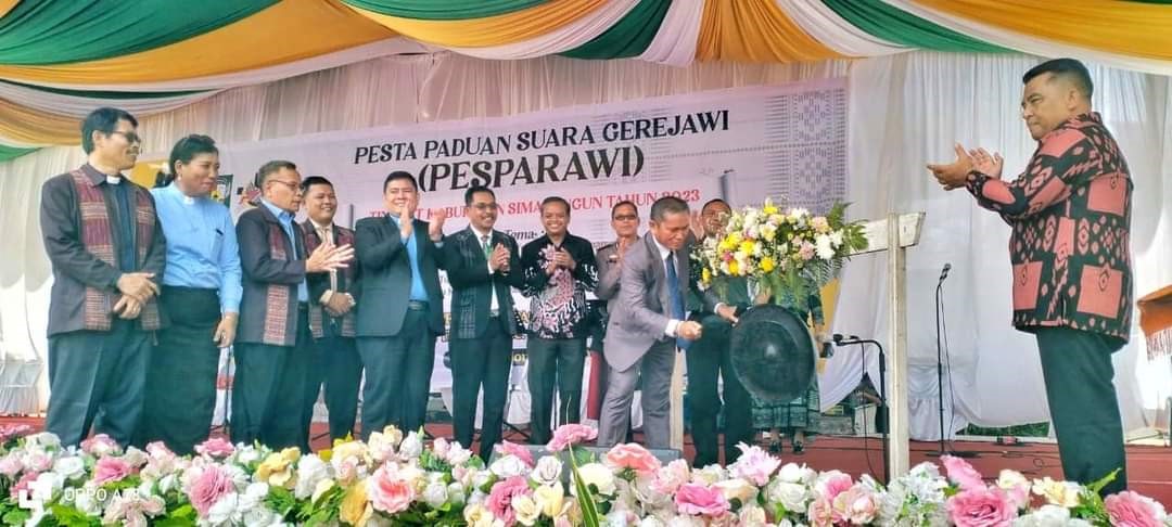Pembukaan Pesparawi Pemkab Simalungun. (Foto: Edi/MetroDaily)