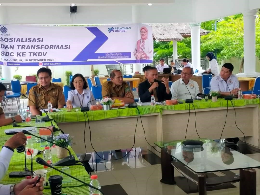 Sosialisasi TKDV dan Transformasi SDC ke TKDV oleh Kemenaker di Kabupaten Simalungun. (foto: diskominfo Simalungun)