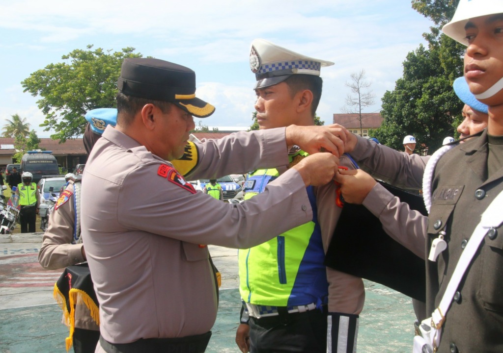 Apel Gelar Pasukan Operasi Kepolisian Terpusat Lilin Toba 2023. (foto: Diskominfo Siantar)