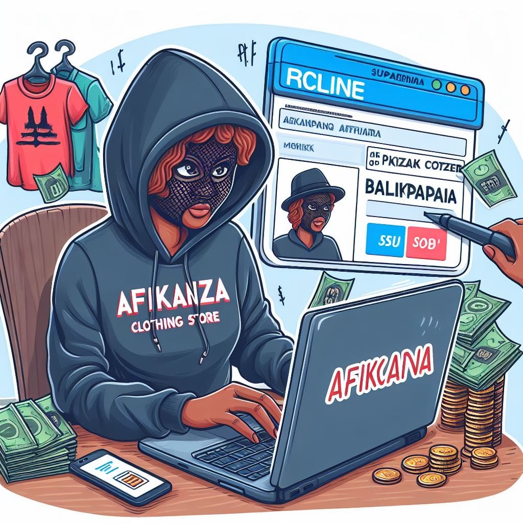 Aksi penipuan online melibatkan seorang ibu rumah tangga, terus diusut Polda Kaltim. (ilustrasi by AI image creator).