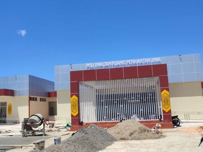 LAYANAN BARU: Gedung perawatan jiwa di RSUD Panglima Sebaya Paser telah rampung tahun ini dan siap digunakan.