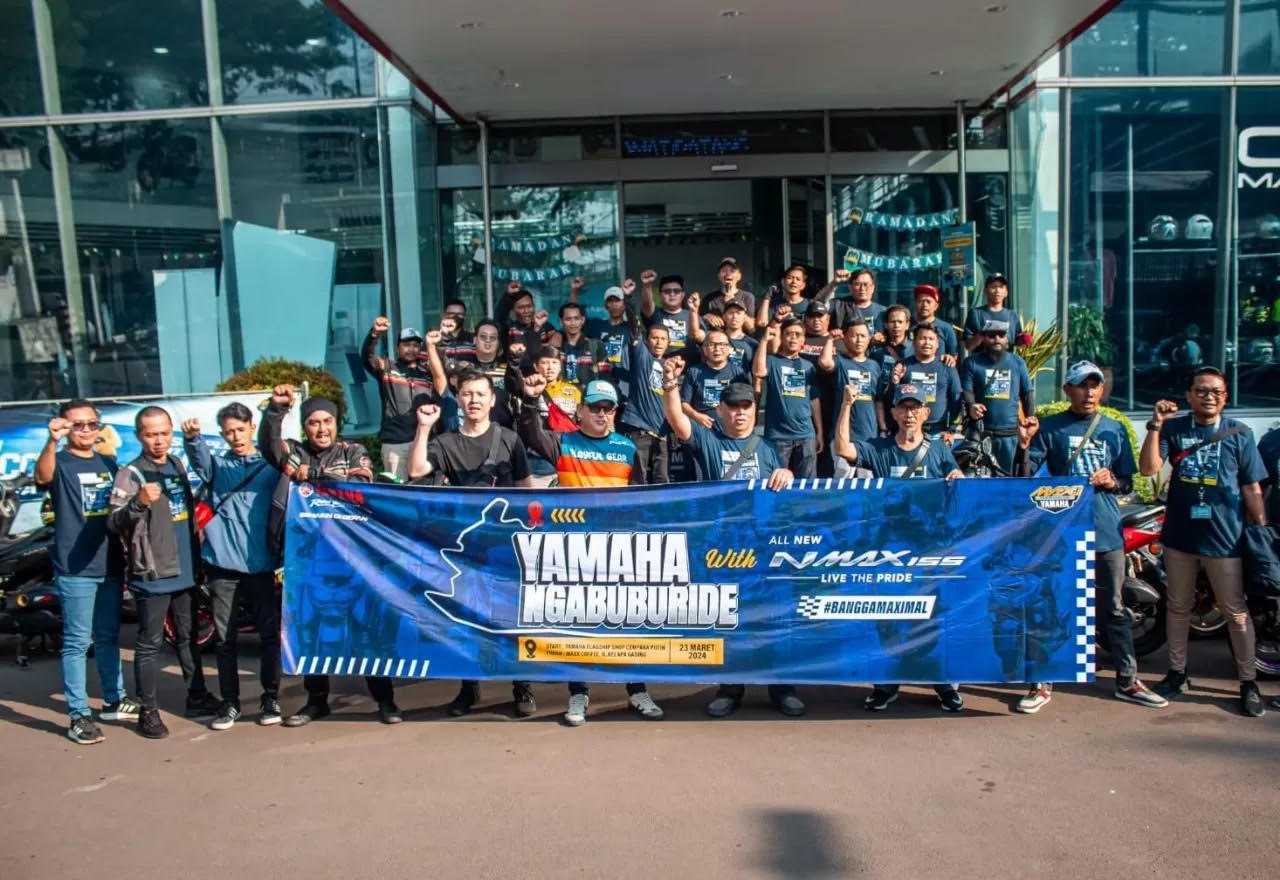 KEBANGGAAN: Baik di Jakarta maupun Solo, pecinta MAXi Yamaha yang bergabung merasakan kebanggaan berkendara yang juga turut mengantarkan mereka bermobilitas menikmati jalanan di bulan puasa.
