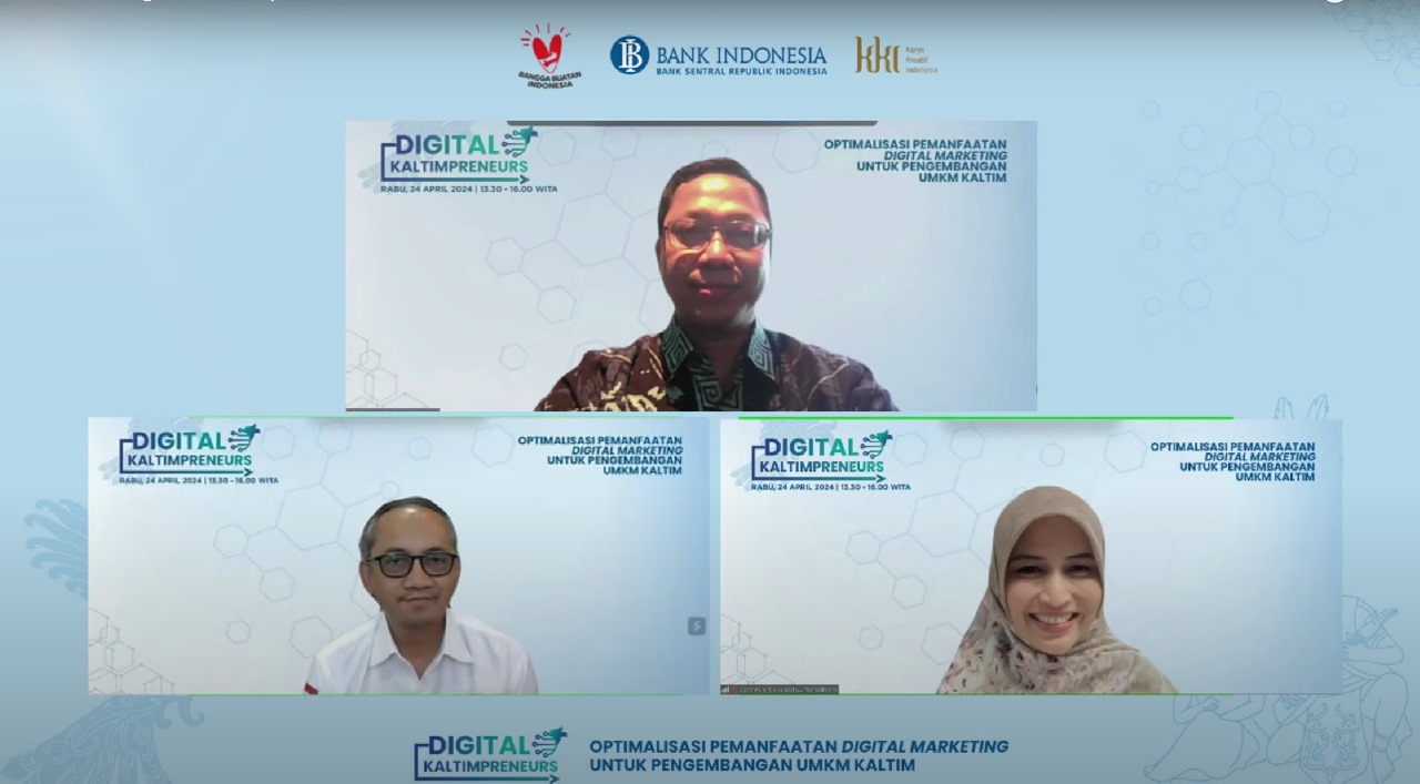 PELUANG: Pemanfaatan digital saat ini menjadi peluang besar untuk akses pemasaran. Kepala KPw-BI Kaltim Budi Widihartanto (atas) dalam komitmennya mendukung UMKM go digital.