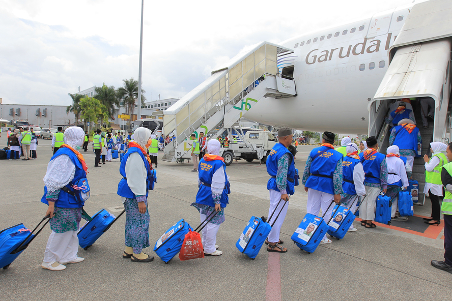 JELANG KEBERANGKATAN: Jelang keberangkatan haji, sejumlah jamaah mengalami penundaan keberangkatan dengan berbagai alasan. Mulai dari istitha