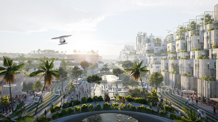 Salah satu gambaran sudut kota BiodiverCity, Penang, Malaysia.