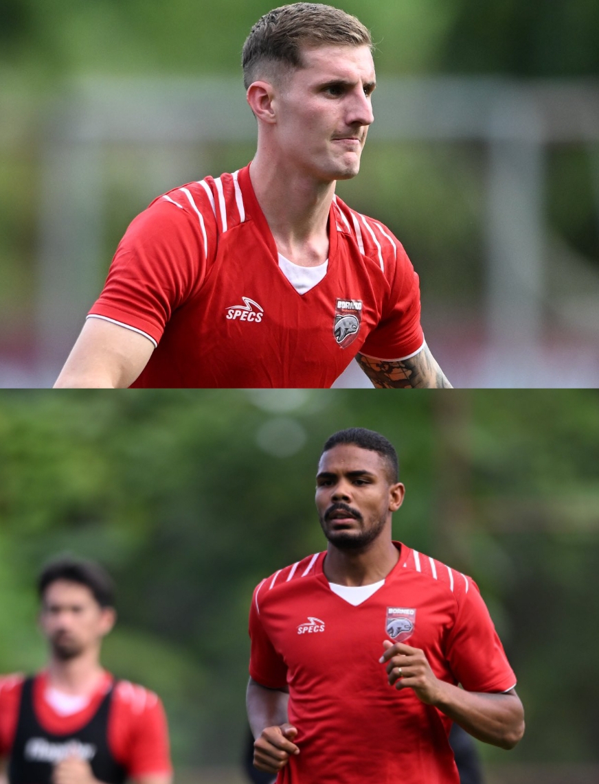 BARU JOIN: Leo Gaucho (atas) dan Ronaldo Rodrigues sudah bergabung dalam latihan Borneo FC Samarinda, Jumat (5/7). (FOTO: BORNEO FC SAMARINDA MEDIA)