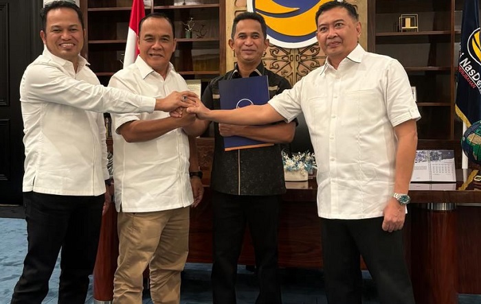 DUKUNGAN: Rahmad dapat rekomendasi dari Partai NasDem untuk maju Pilkada 2024.